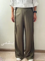 شلوار لینن کمردار | فریسایز | در 5 رنگ متنوع - Image 8