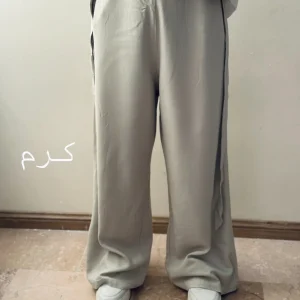 شلوار لینن کمردار | فریسایز | در 5 رنگ متنوع