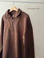 سوییشرت نیم زیپ ( یونیسکس ) | فریسایز | در رنگ های متنوع - Image 5