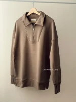 سوییشرت نیم زیپ ( یونیسکس ) | فریسایز | در رنگ های متنوع - Image 3