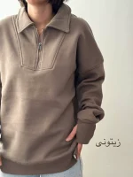 سوییشرت نیم زیپ ( یونیسکس ) | فریسایز | در رنگ های متنوع - Image 10