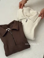 سوییشرت نیم زیپ ( یونیسکس ) | فریسایز | در رنگ های متنوع - Image 14