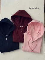 سوییشرت زیپ دار ریوا | فریسایز | ۶ رنگ متنوع - Image 14