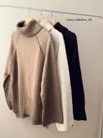 بافت یقه شول قد 70 | فریسایز | در 6 رنگ متنوع - Image 8