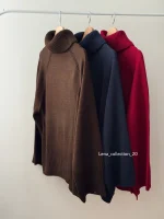 بافت یقه شول قد 70 | فریسایز | در 6 رنگ متنوع - Image 12