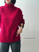 بافت یقه شول قد 70 | فریسایز | در 6 رنگ متنوع - Image 11