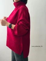 بافت یقه شول قد 70 | فریسایز | در 6 رنگ متنوع - Image 3