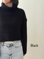 کراپ بافت یقه شول | فریسایز قد50 | 4 رنگ متنوع - Image 8