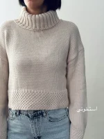 کراپ بافت یقه شول | فریسایز قد50 | 4 رنگ متنوع - Image 11