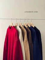 بافت یقه گرد | فریسایز | در رنگ های متنوع - Image 2