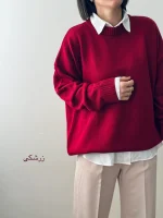 بافت یقه گرد | فریسایز | در رنگ های متنوع - Image 3