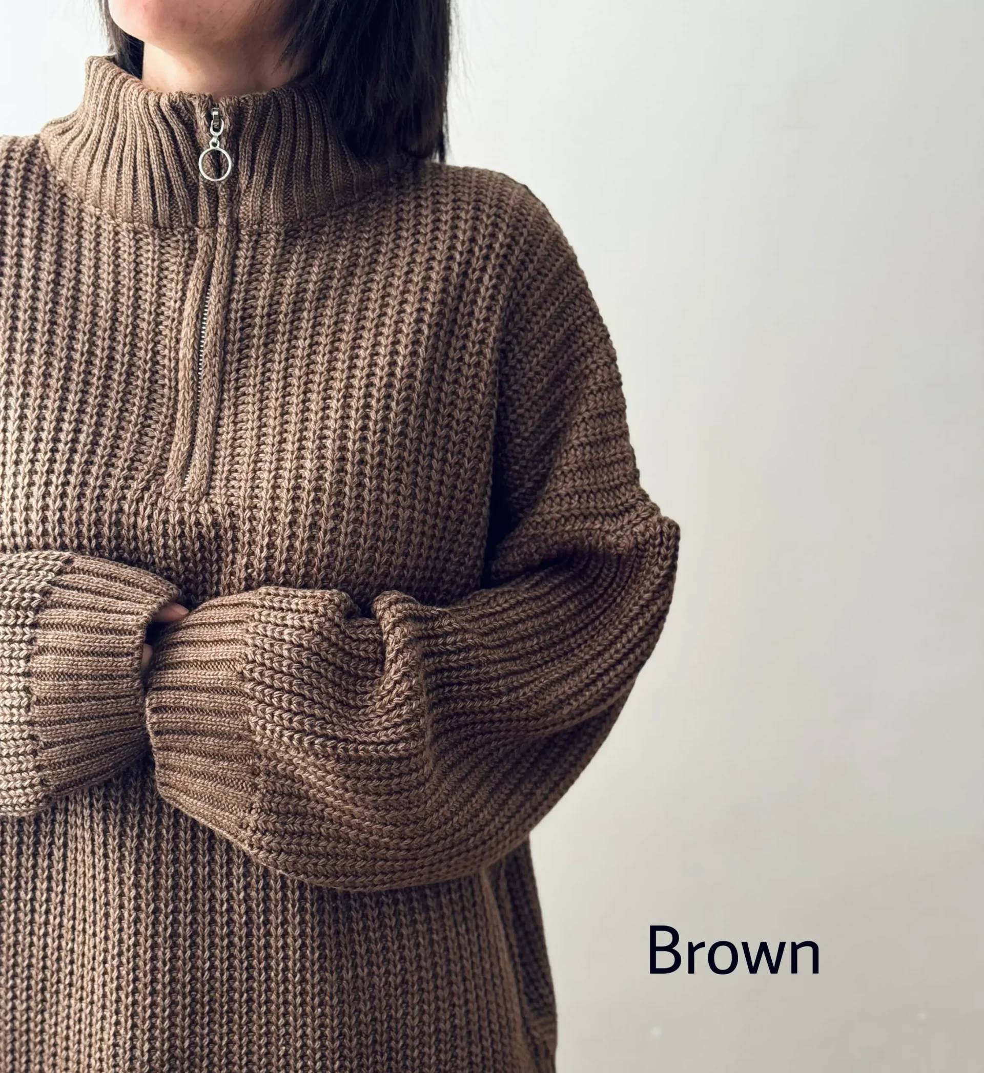 IMG_7697 بافت نیم زیپ آلما | در رنگ های متنوع | فریسایز قد 70 - Image 1