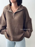 بافت نیم زیپ آلما | در رنگ های متنوع | فریسایز قد 70 - Image 13