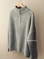 بافت نیم زیپ آلما | در رنگ های متنوع | فریسایز قد 70 - Image 6