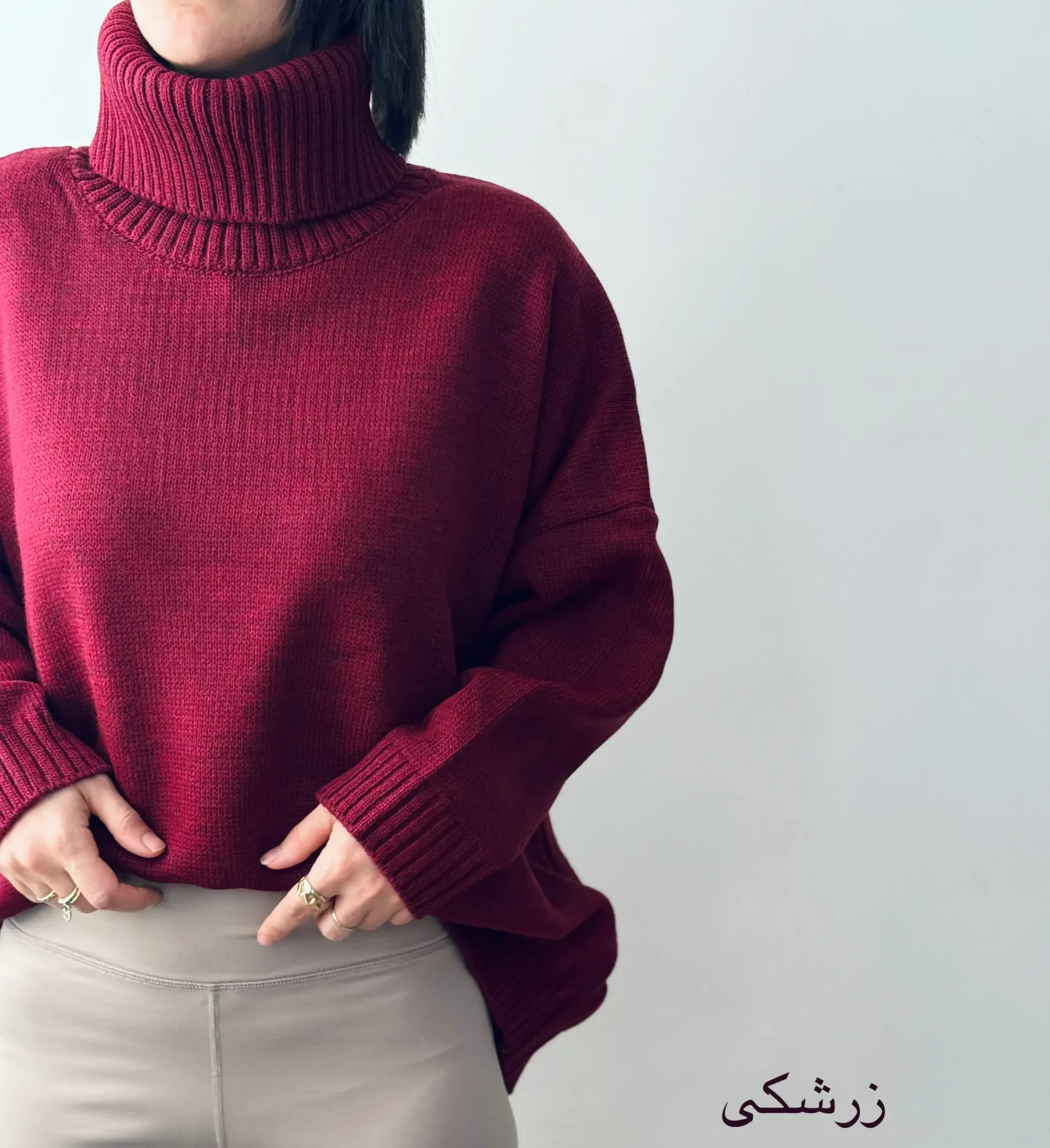 IMG_7929 بافت یقه شل لیما | فریسایز قد 65 | در 7 رنگ متنوع - Image 1