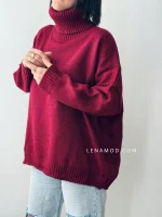 بافت یقه شل لیما | فریسایز قد 65 | در 7 رنگ متنوع - Image 2