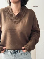 بافت یقه هفت | در 6 رنگ متنوع | فریسایز قد55 دور سینه 125 - Image 6