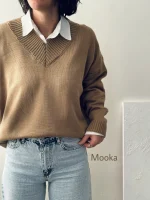 بافت یقه هفت | در 6 رنگ متنوع | فریسایز قد55 دور سینه 125 - Image 10