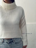 کراپ بافت یقه شول | فریسایز قد50 | 4 رنگ متنوع - Image 15