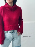 کراپ بافت یقه شول | فریسایز قد50 | 4 رنگ متنوع - Image 14