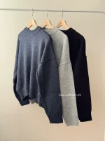 کراپ بافت یقه گرد | فریسایز قد 55 | در7رنگ متنوع - Image 5