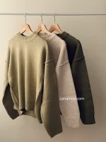 کراپ بافت یقه گرد | فریسایز قد 55 | در7رنگ متنوع - Image 12