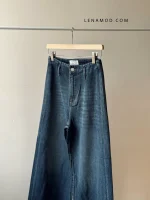 شلوار جین واید لگ | مناسب 36 تا 46 | در دو رنگ متنوع - Image 7