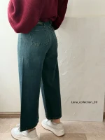 شلوار جین واید لگ | مناسب 36 تا 46 | در دو رنگ متنوع - Image 6