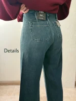 شلوار جین واید لگ | مناسب 36 تا 46 | در دو رنگ متنوع - Image 3