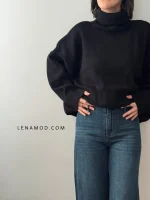 بافت یقه شل زیلان | فریسایز | در 4 رنگ متنوع - Image 8