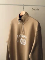 سوییشرت نیم زیپ مناسب خانم و آقا | فریسایز | در 10 رنگ متنوع - Image 7