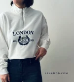 سوییشرت نیم زیپ مناسب خانم و آقا | فریسایز | در 10 رنگ متنوع