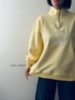 سوییشرت نیم زیپ مناسب خانم و آقا | فریسایز | در 10 رنگ متنوع - Image 4