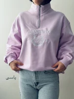 سوییشرت نیم زیپ مناسب خانم و آقا | فریسایز | در 10 رنگ متنوع - Image 8